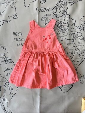 Carter's Pink Cherry Pinafore Dress